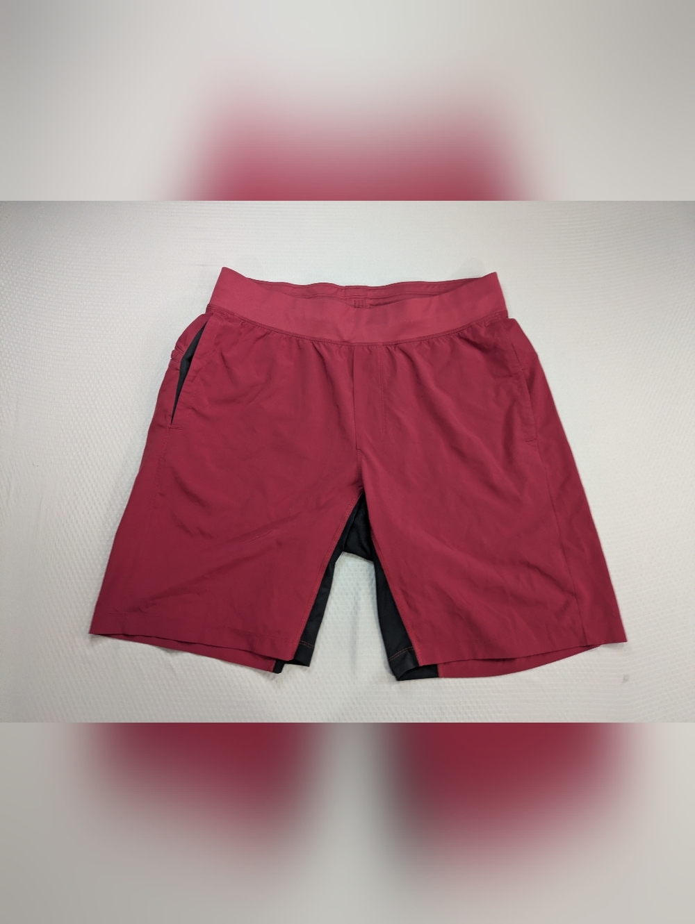 Lululemon Men's Red T.H.E. SHORT 9" Inseam Unlined Size Large Red